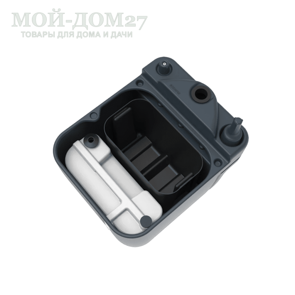 Торфяной туалет Rostok Eco 25 Графит | Мой-Дом27 | Стационарный торфяной биотуалет графитового цвета емкостью верхнего бака 20 л. и нижнего бака 45 л.<br>
 Отличительная черта туалета в разделении фракций в разные ёмкости. Это упрощает обслуживание туалета и избавляет от неприятного запаха в помещении.<br>
Высота сиденья: 45 см